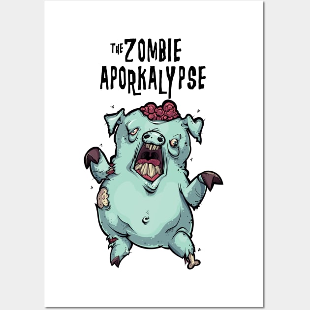 the zombie aPORKalypse Wall Art by supermara